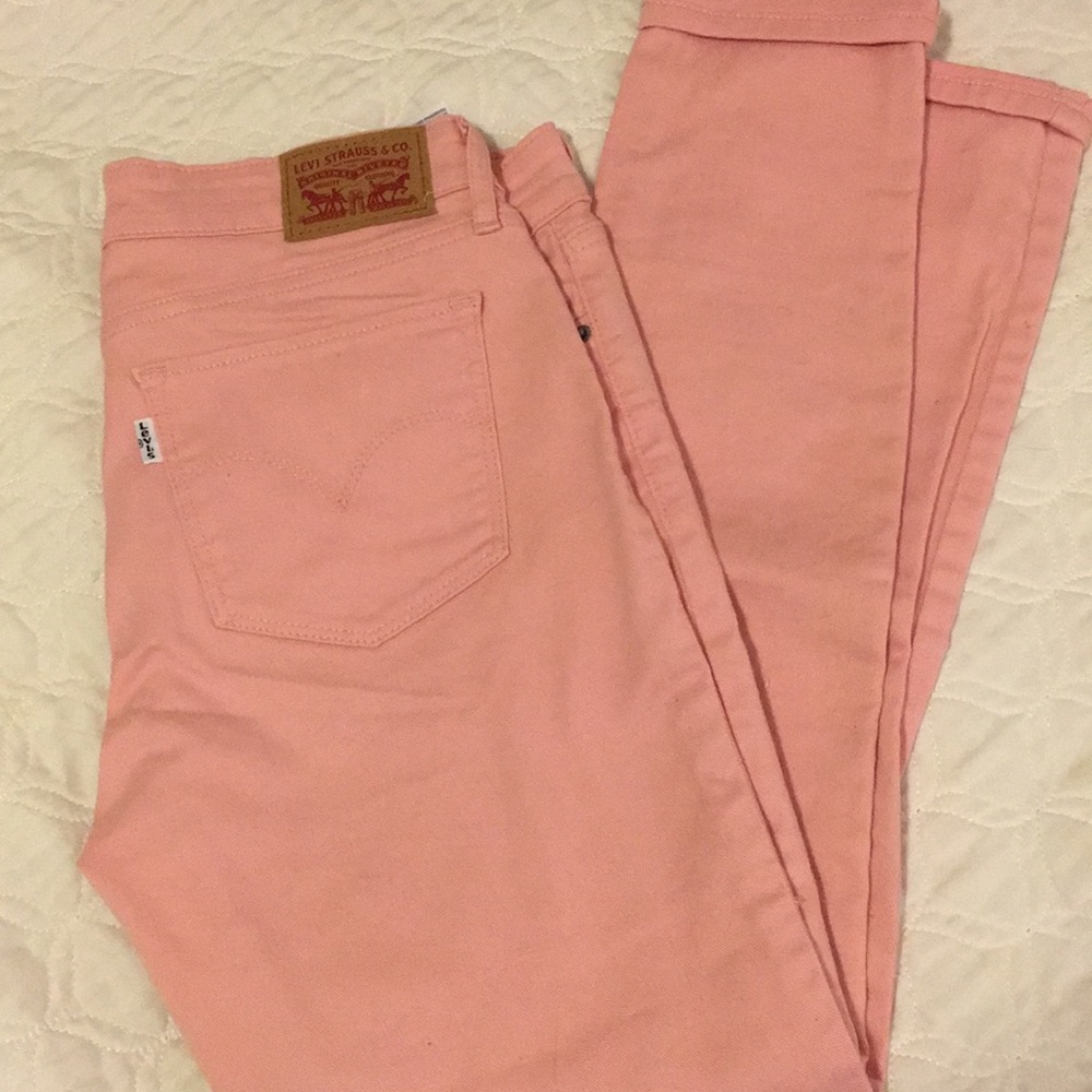 Levi 711 skinny pink jeans 26